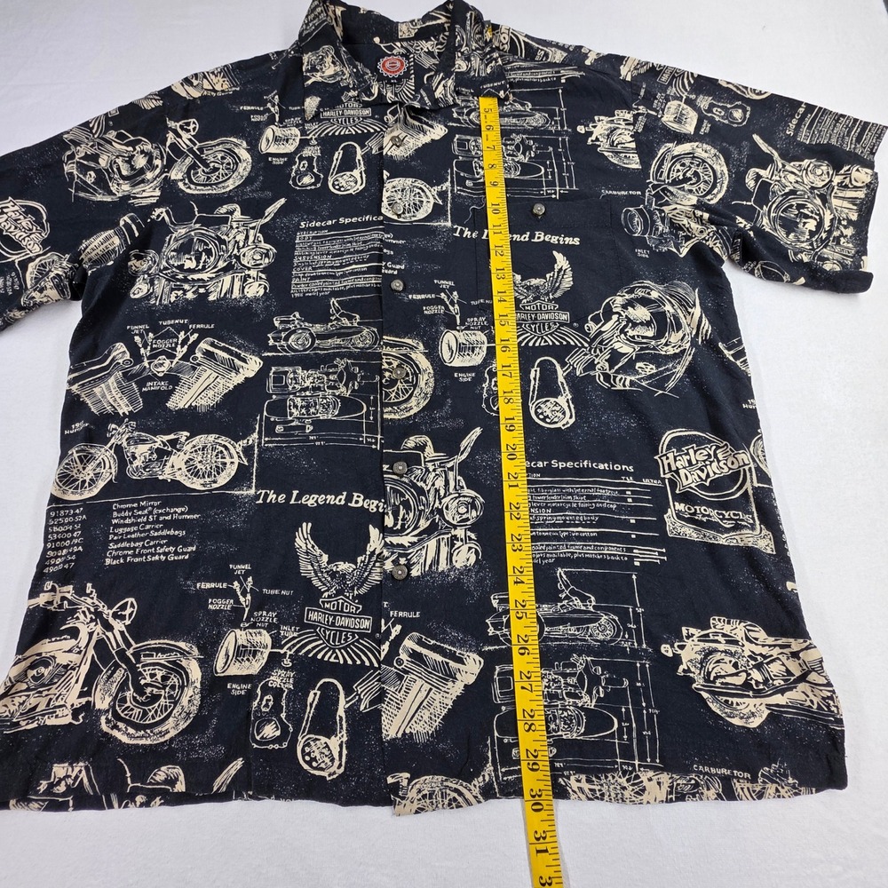 Harley-Davidson Tori Richard Shirt XL Black Blueprint The Legend Begins Hawaii - Picture 6 of 13